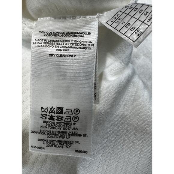 Brooks Brothers Ivory Knit Skater Dress Womens 12 Classic Fit Stealth Wealth - Picture 4 of 7